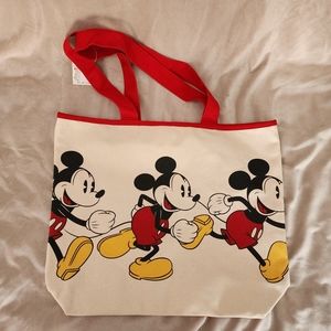 Disney Canvas Mickey Mouse Trio Tote Bag in Red, Yellow, Black